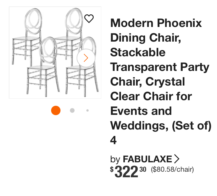 CHAIR-PHOENIX CLEAR