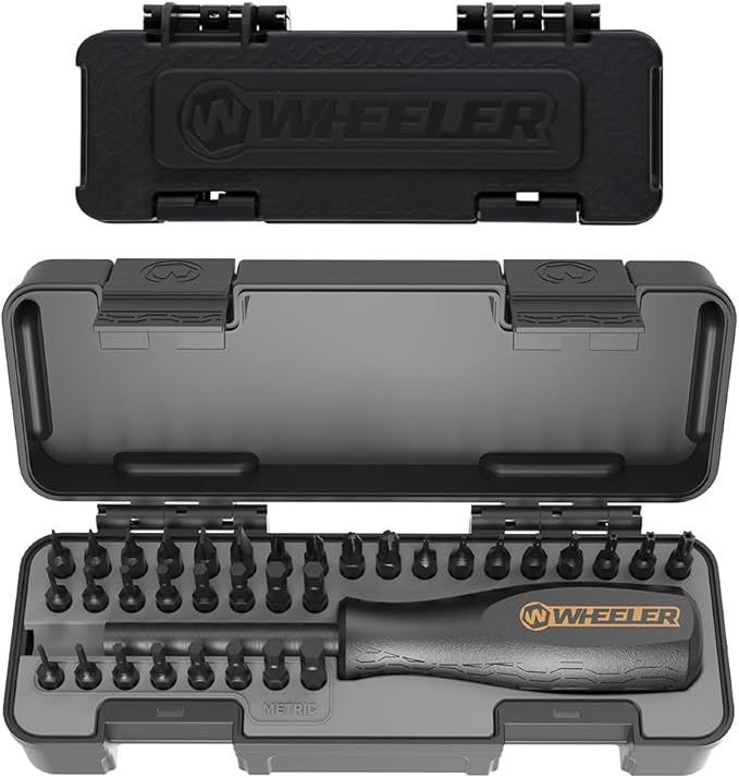 Wheeler Space Saver Screwdriver Set with Magnetic Screwdriver Handle, Bit Assortment and Storage Case for Maintenance