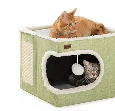 Cat Bed for Indoor Cats -Cube House