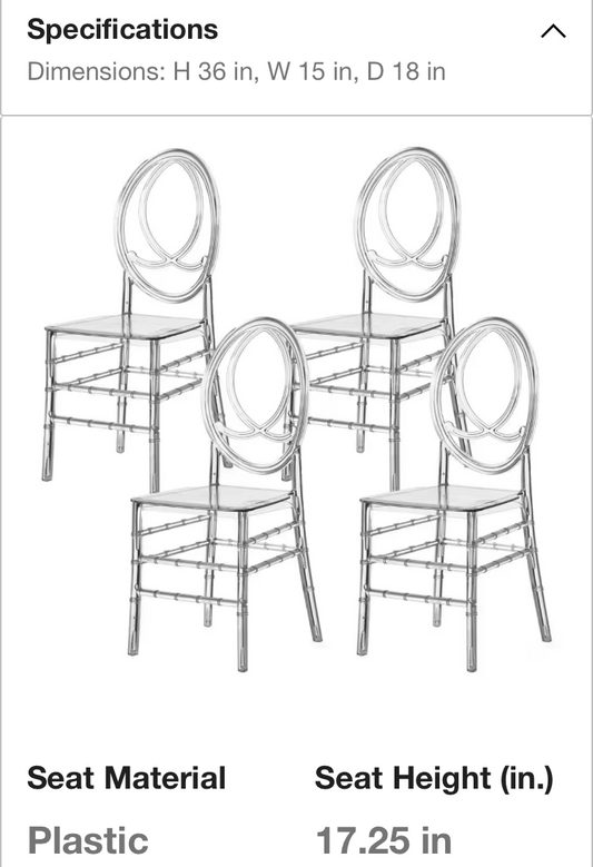 CHAIR-PHOENIX CLEAR