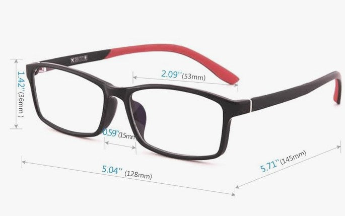 Mind Bridge kids Blue Light Blocking Glasses (BLACK/RED)