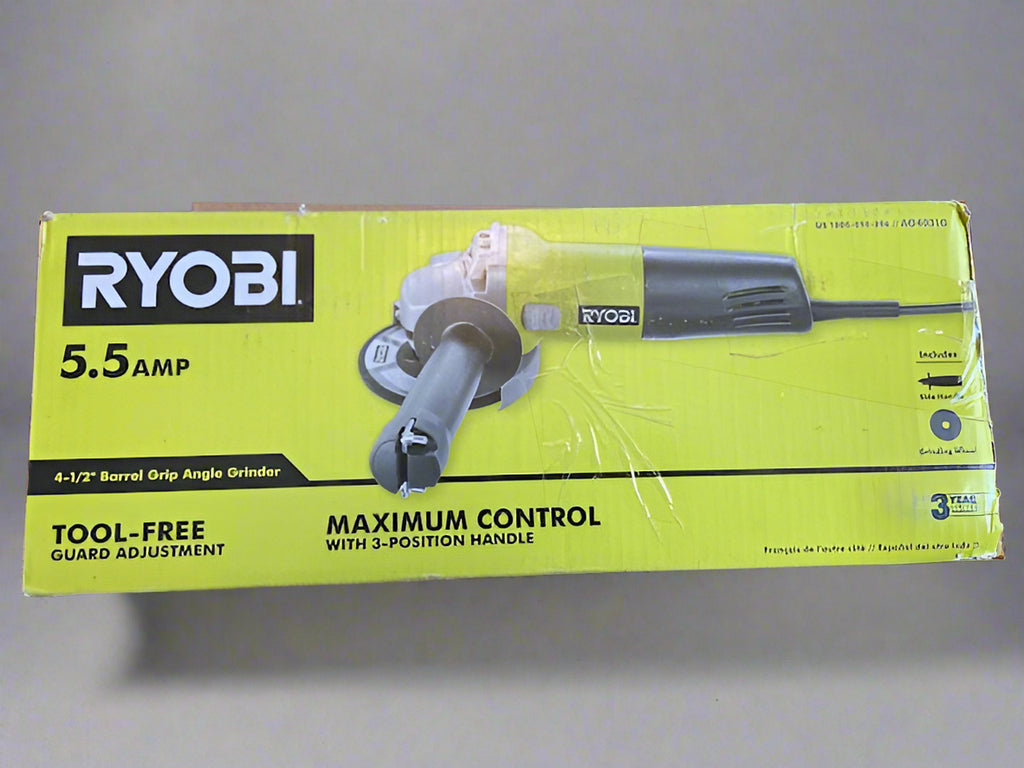 RYOBI 5.5 Amp Corded 4-1/2 in. Angle Grinder