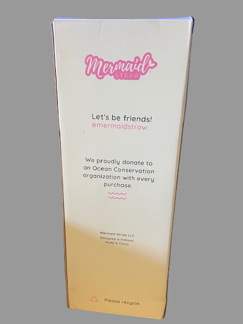 Mermaid Straw 30oz Stainless Steel Cup
