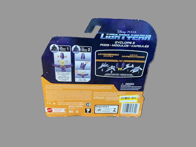 Disney Pixar Lightyear Hyperspeed Series Zyclops Space Pod Battle Damage & Zyclops Figure