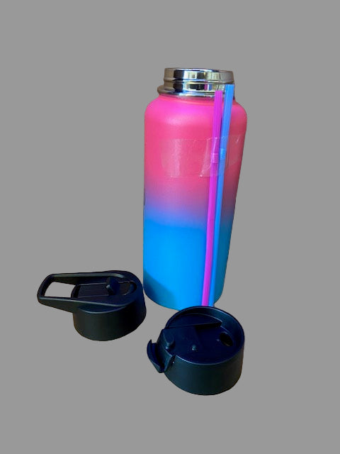 Tumbler- Stainless, insulated.  32 oz with 2 lids and 2 straws