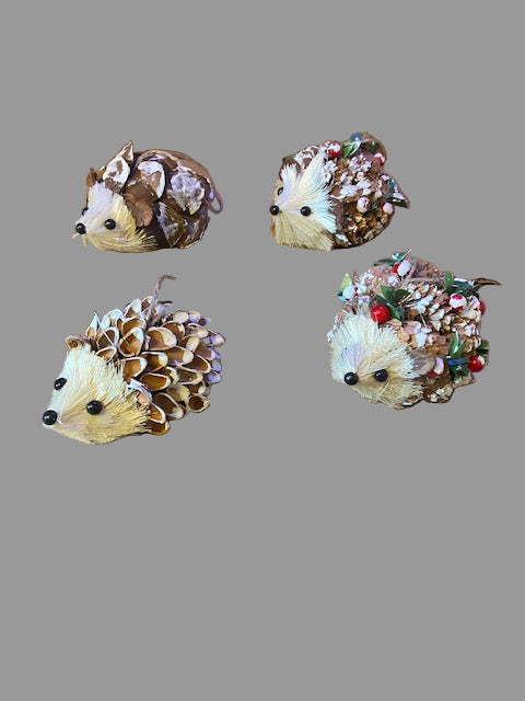 Rustic Sisal Hedgehog Ornament