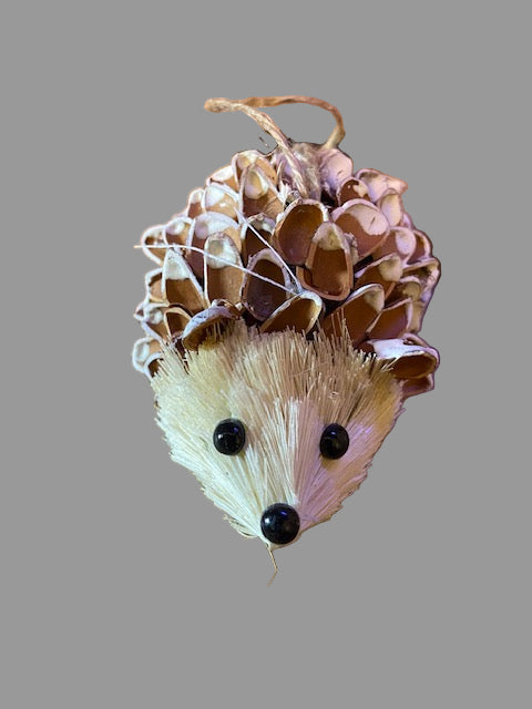 Rustic Sisal Hedgehog Ornament