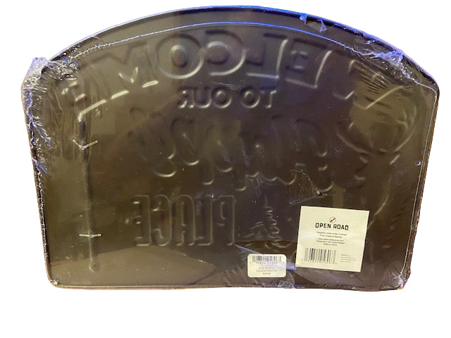 Open Road Brands Welcome to Our Happy Place Metal Wall Thermometer