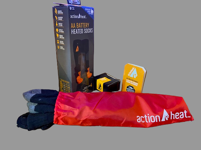 ActionHeat AA Wool Battery Heated Socks