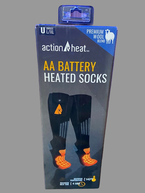 ActionHeat AA Wool Battery Heated Socks