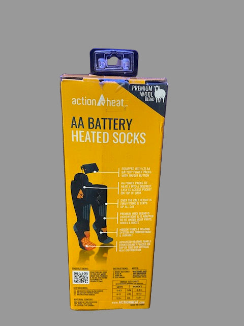 ActionHeat AA Wool Battery Heated Socks