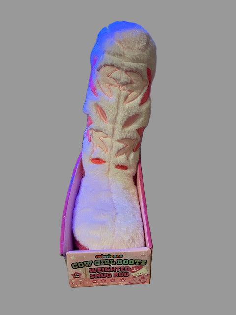 Snug Bud Cowgirl Boot Pink Plush Weighted Promotes Sleep Stress Support