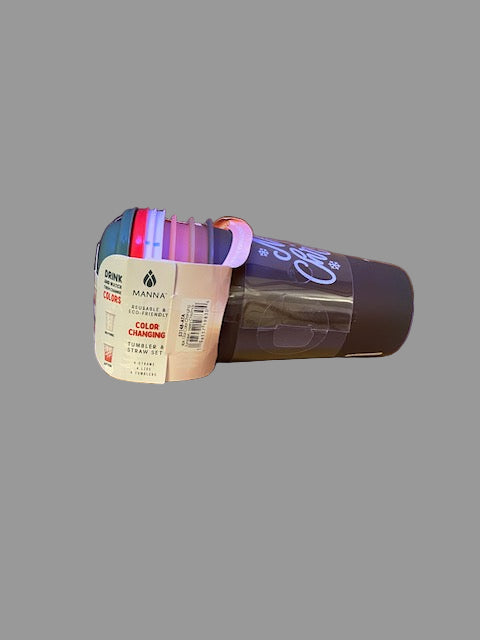 Manna 4 Pack 12oz Color Changing Tumbler And Straw Set