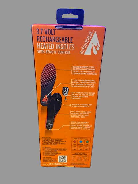 ActionHeat Rechargeable Heated Insoles with Remote