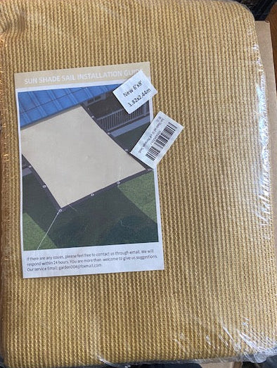 Shade Fabric Sun Shade Cloth with Reinforced Grommets, Outdoor Sun Screen Fabric for Outdoor Patio Garden Pergola Cover Canopy 6x8