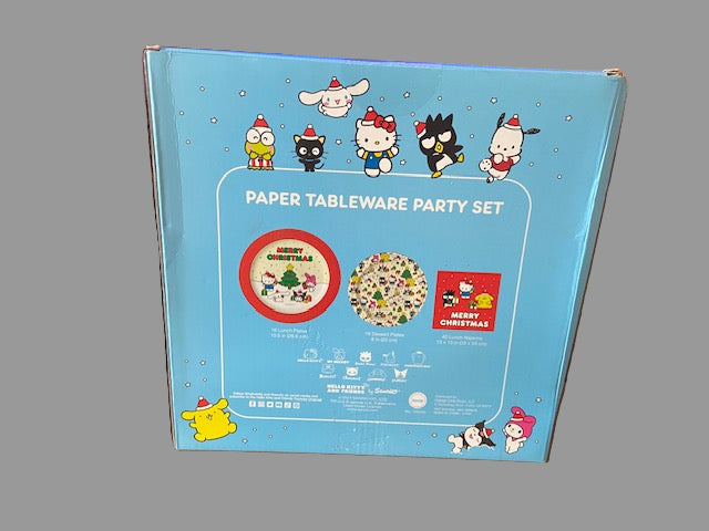 Hello Kitty and Friends Paper Tableware Party Set Merry Christmas Holida