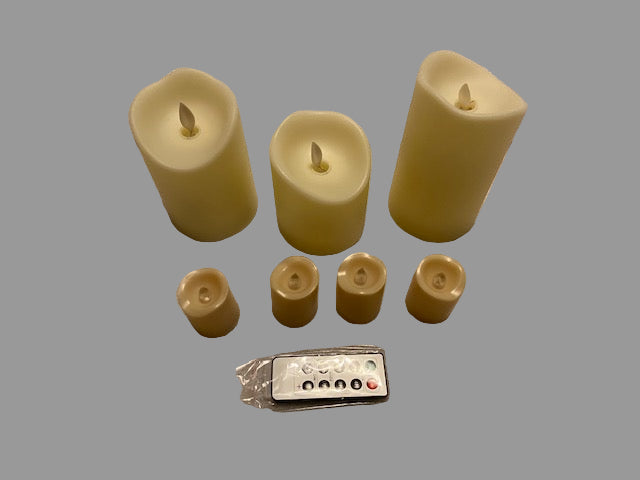 7-Piece LED Flameless Votive Candle Set with Remote