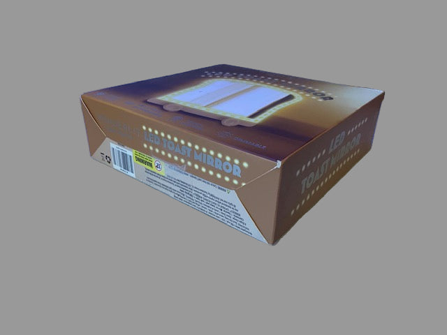 Wonderlit LED TOAST Mirror - 3 Light Modes/Wall Mount/Phone Stand 6"