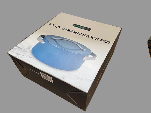 Ceramic Stock Pot with lid- 4.5 quart