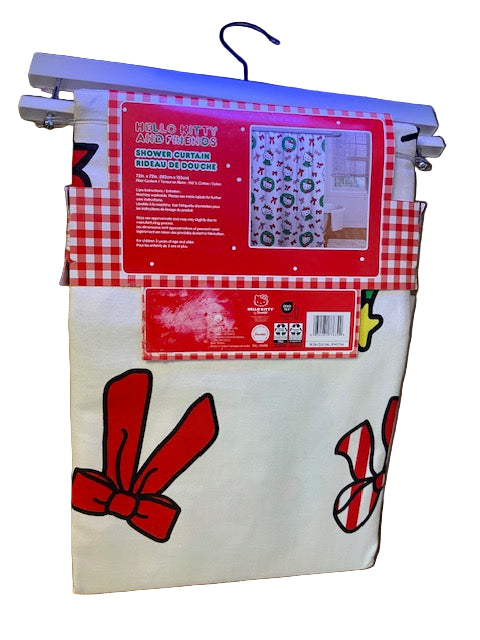 Hello Kitty Christmas Bathroom Shower Curtain