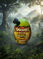ZURU Smashers Series 1 Light Up Dino Black MEGA Mystery Egg (Over 25 Surprises!