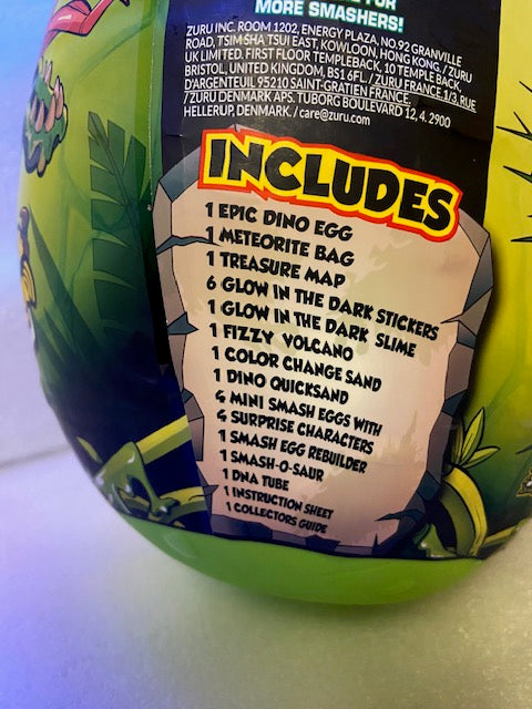 ZURU Smashers Series 1 Light Up Dino Black MEGA Mystery Egg (Over 25 Surprises!