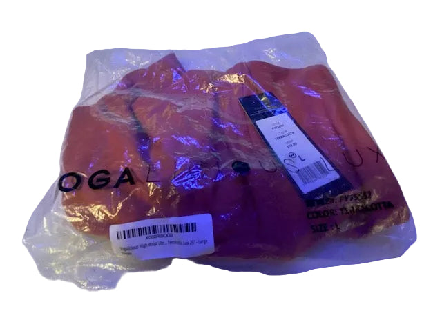 2 Pair Yogalicious High Waist Squat Proof Lux Ankle  Terracotta 25"