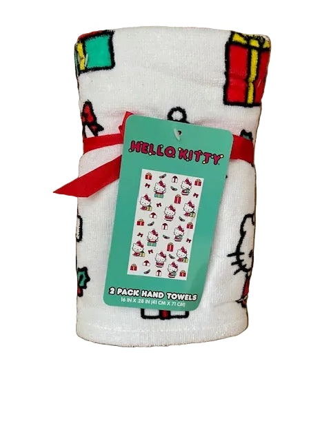 Hello Kitty Christmas Hand Towels 2 Pack Set