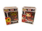 Funko Pop Marvel 8 bit Iron Man 1429 and Scarlet Witch 1430