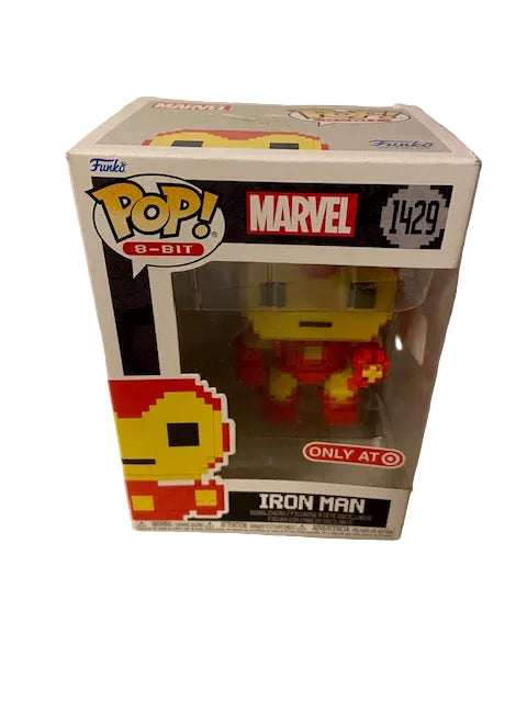 Funko Pop Marvel 8 bit Iron Man 1429 and Scarlet Witch 1430