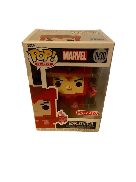 Funko Pop Marvel 8 bit Iron Man 1429 and Scarlet Witch 1430