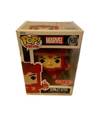 Funko Pop Marvel 8 bit Iron Man 1429 and Scarlet Witch 1430