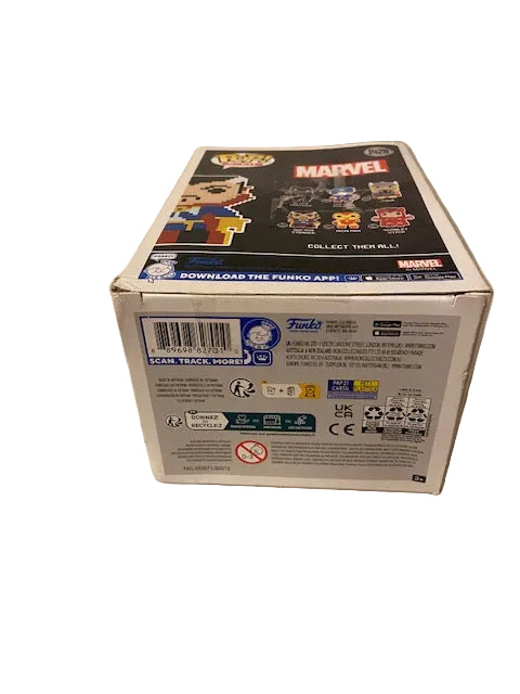 Funko Pop 8-bit Black Panther, Thor, and Dr Strange.