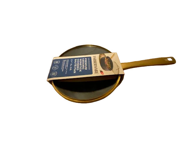 Farberware Forged Induction Ceramic Nonstick 3 Quart Sauté Pan with Lid  (Black)