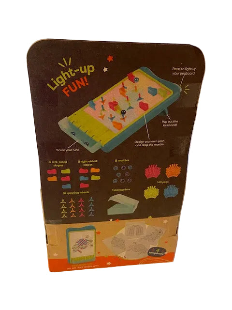 B. toys Light-Up Marble Drop - Marble Run & Peg Art Playset: Educational Focus, 180 Pieces, Fine Motor Skills