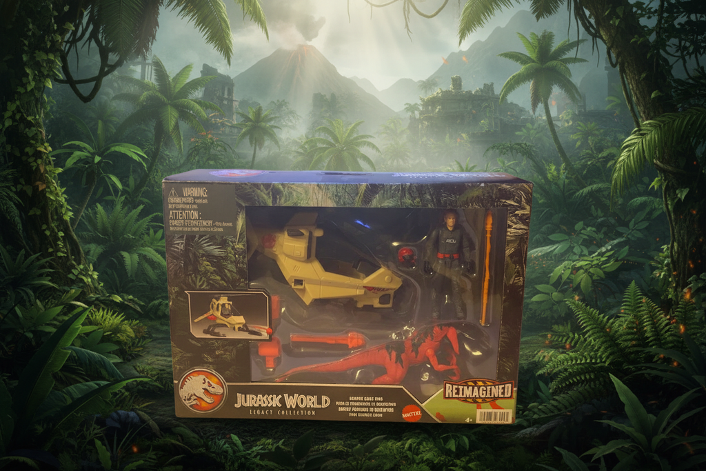 Jurassic World Reimagined Chopper Chase Pack Action Figure Set