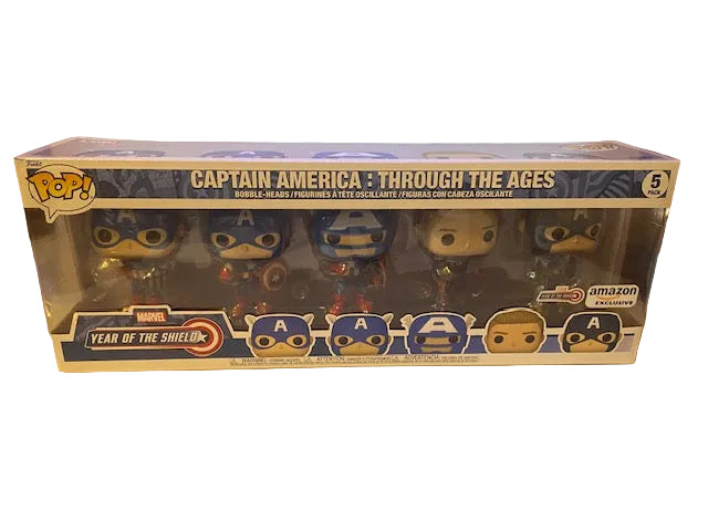 Funko Pop Marvel: Year of The Shield - Captain America Through The Ages 5 Pack