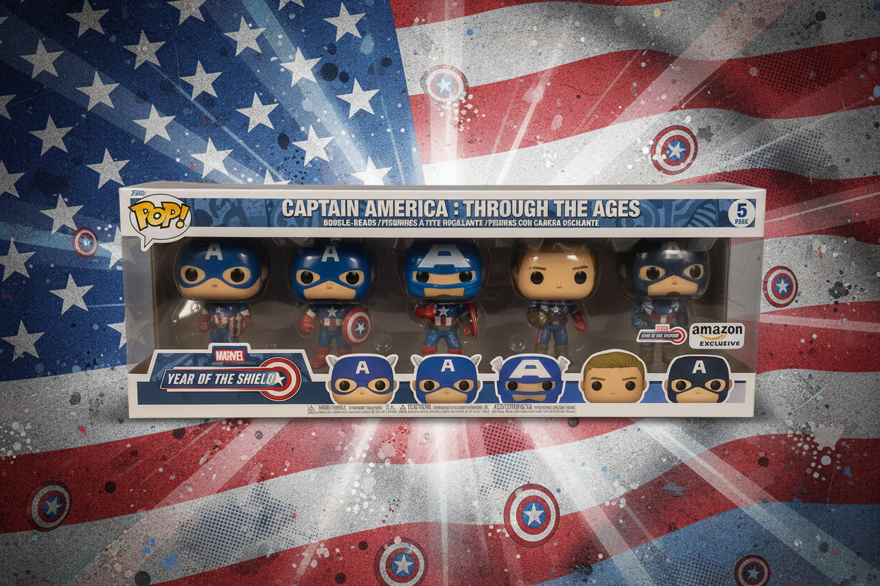 Funko Pop Marvel: Year of The Shield - Captain America Through The Ages 5 Pack