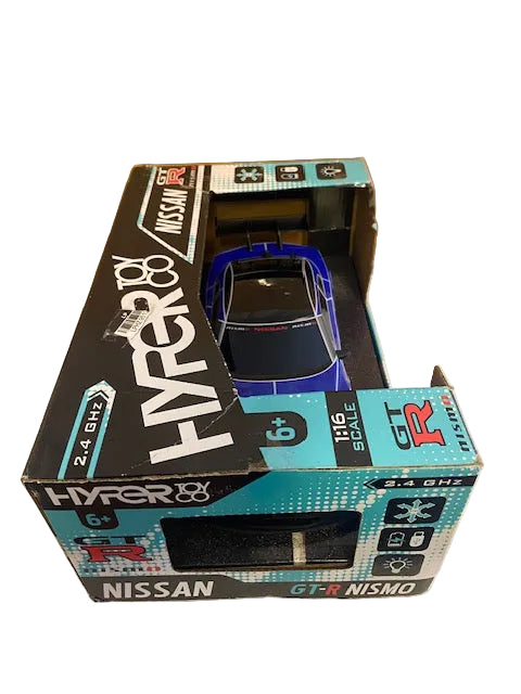 Hyper RC Nissan GTR Rechargeable Car with LED/Vapor Effects - 1:16 Scale - 2.4 GHz: Remote Control Vehicle