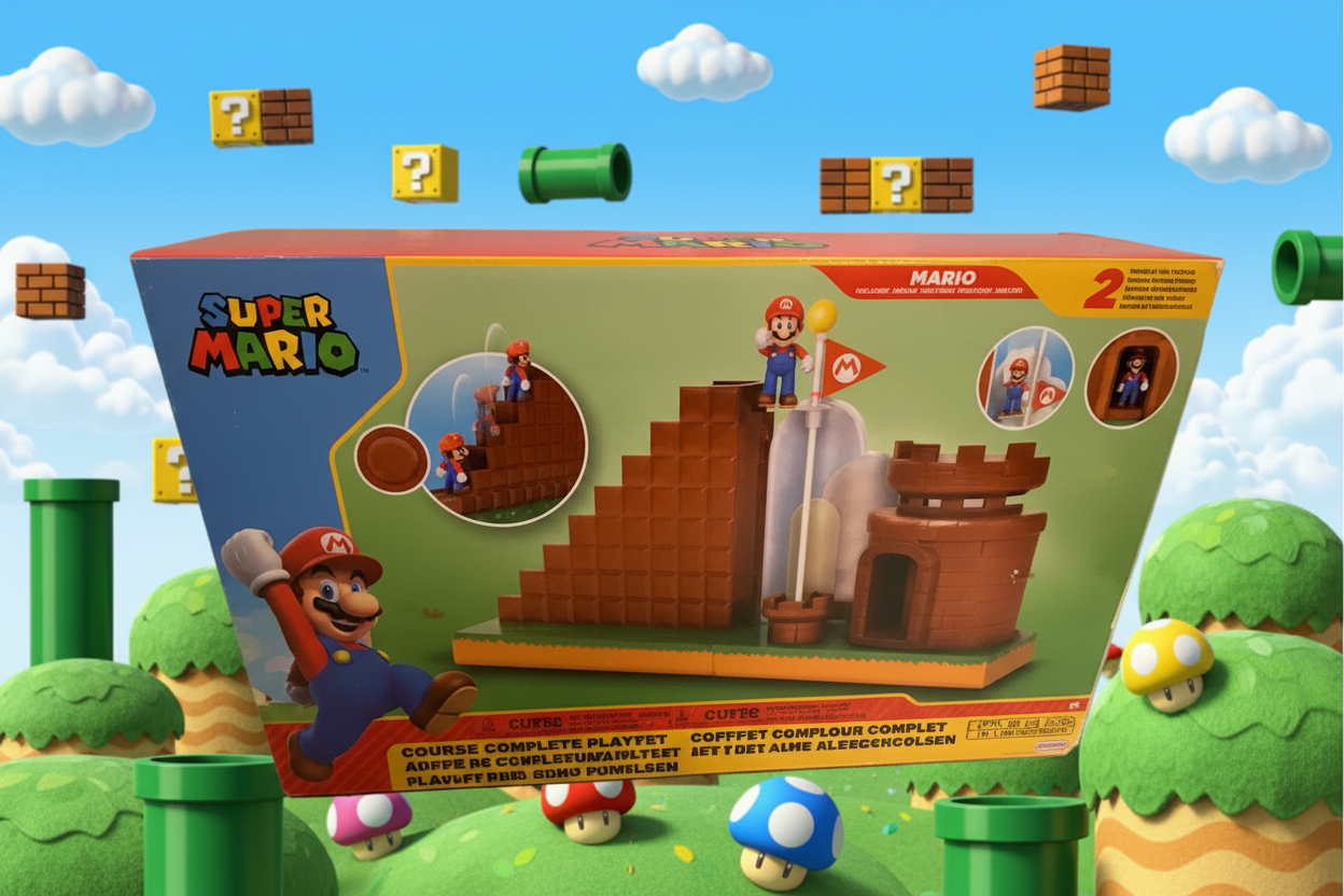 Nintendo Super Course Complete Playset Includes 2.5 inch Mario Action Figure