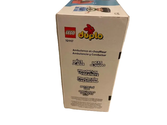 LEGO DUPLO Town Ambulance & Driver Building Toy Playset 10447- Preschool Learning and Educational Ambulance Toy