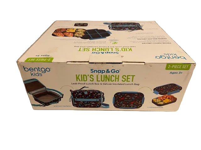Bentgo 2-Piece Kids Snap & Go Lunch Set: Leak-Proof Lunch Box & Deluxe Insulated Lunch Bag