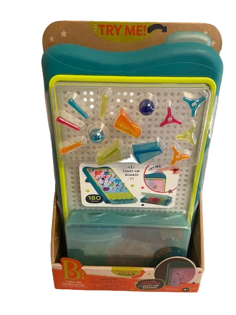 B. toys Light-Up Marble Drop - Marble Run & Peg Art Playset