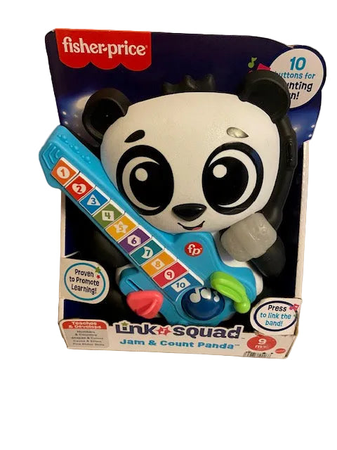 Fisher-Price Link Squad Jam & Count Panda Baby Learning Toy with Music & Lights