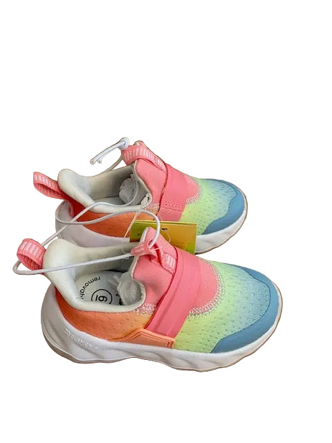 GIRLS MULTICOLOR SLIP-ON SNEAKERS-"Dannie"-All In Motion/Cushion IQ (size 6)