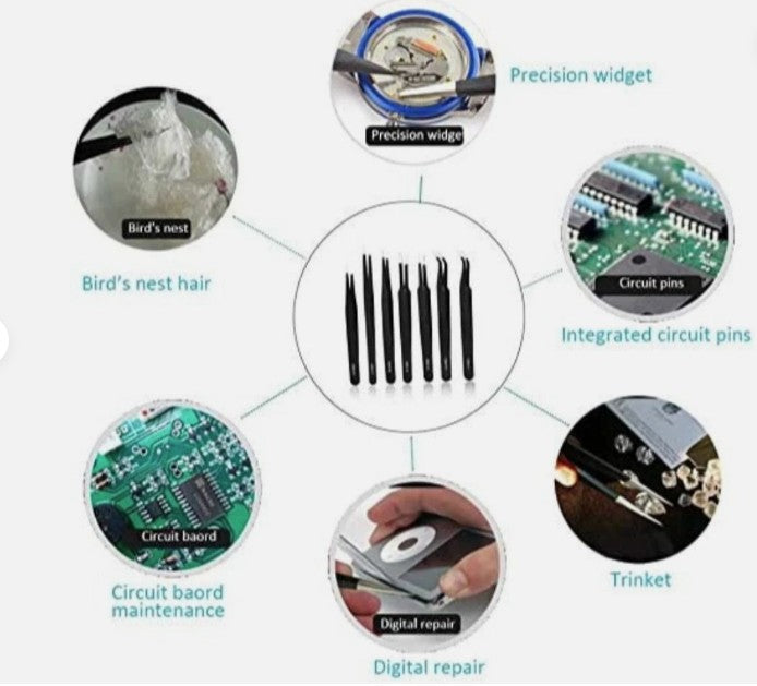 Precision ESD Tweezers & 170 Micro Cutter Anti-Static Version (9CS+170 cutter)