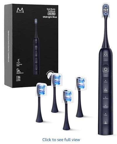 Electric Toothbrush, Marlincare Electric Toothbrush for Adults