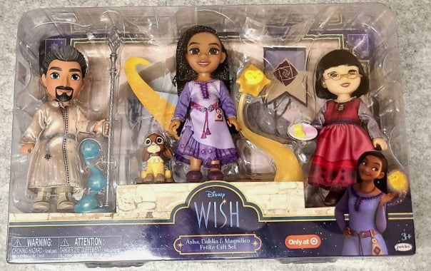 Disney Wish Asha, Dahlia & Magnifico Exclusive Petite Doll Gift Set