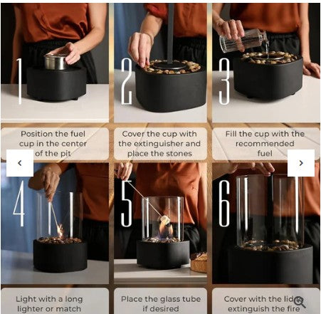 Portable Glass Tabletop Fireplace