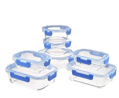 Glass Food Storage Containers with Locking Lids